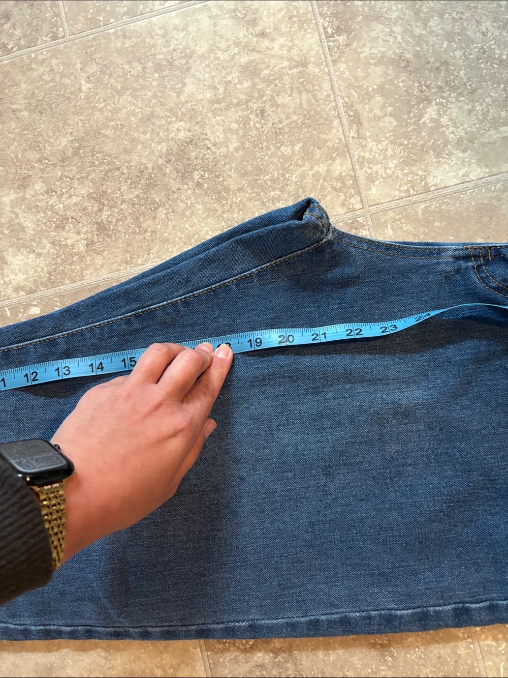 SHEIN Blue High-Waist Denim Jeans - Picture 5 of 5